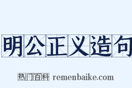 明公正义造句是什么意思的图片